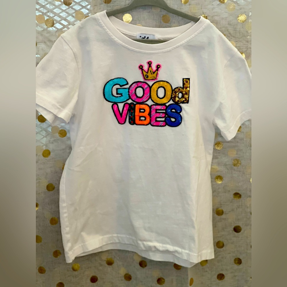 Lola and the Boys Good Vibes shirt